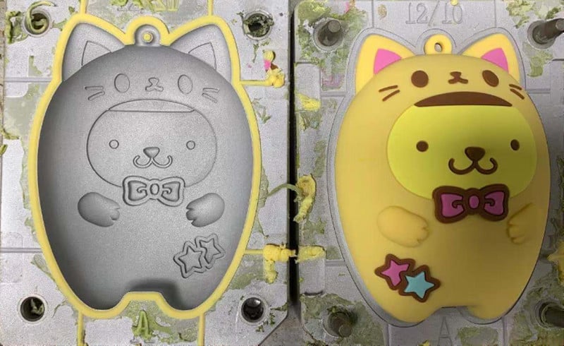 Sac moulé en silicone solide de 7 couleurs jaunes Hello Kitty - Qu'est-ce que le moulage par co-injection dans la zone en silicone ? -ZSR