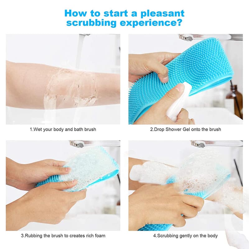 how to use silicone back scrubber - Custom Silicone Bath Body Brush - ZSR