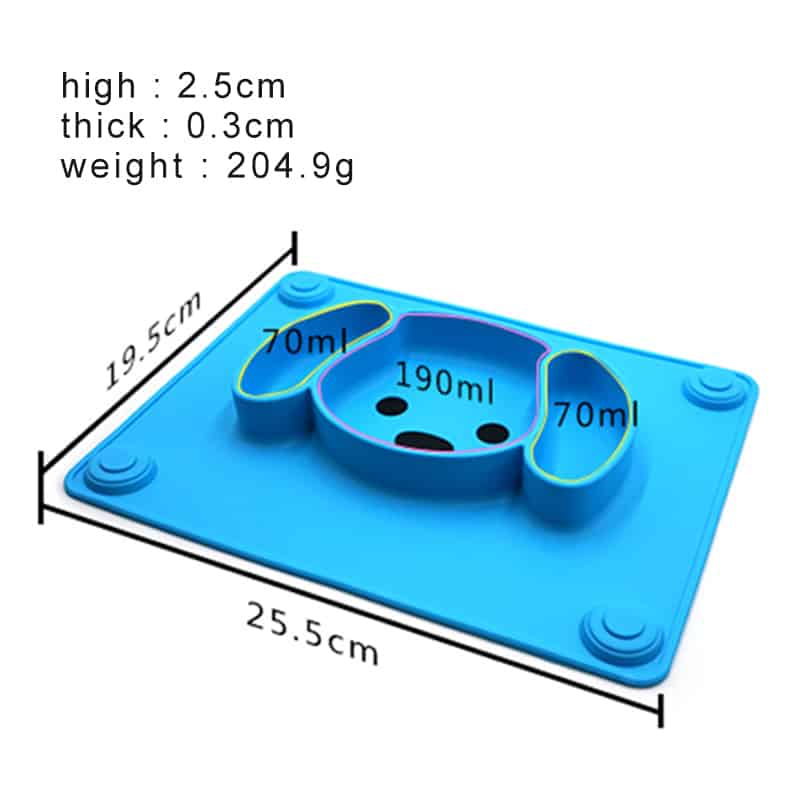 silicone baby plate size - Custom Silicone Dog Suction Plate - ZSR
