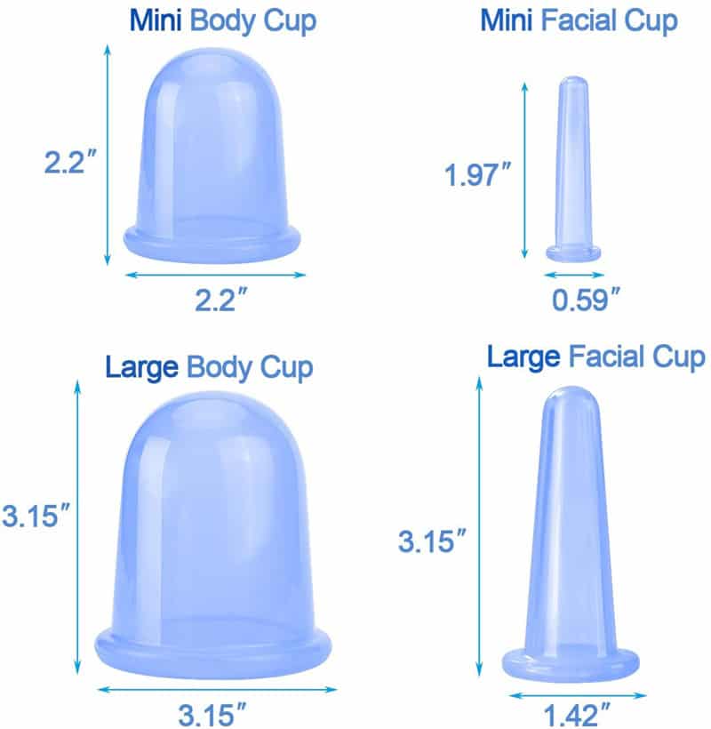 silicone facial eye face and body vacuum suction massage cup - Custom Silicone Massage Cupping Set - ZSR
