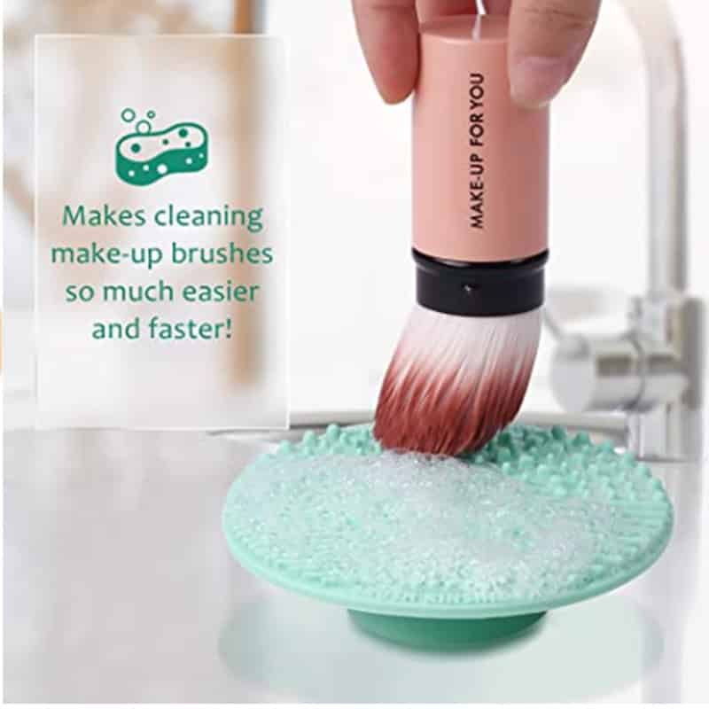 silicone makeup cleaning brush scrubber - Custom Silicone Brush Cleaning Mat Pad - ZSR