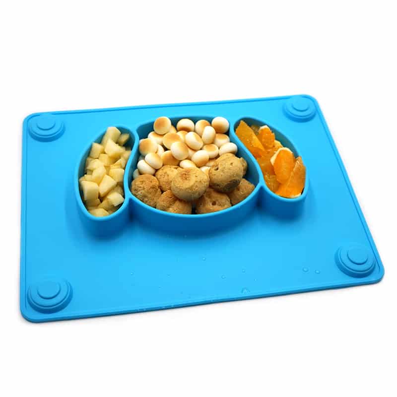 silicone plate blue function use - Custom Silicone Dog Suction Plate - ZSR