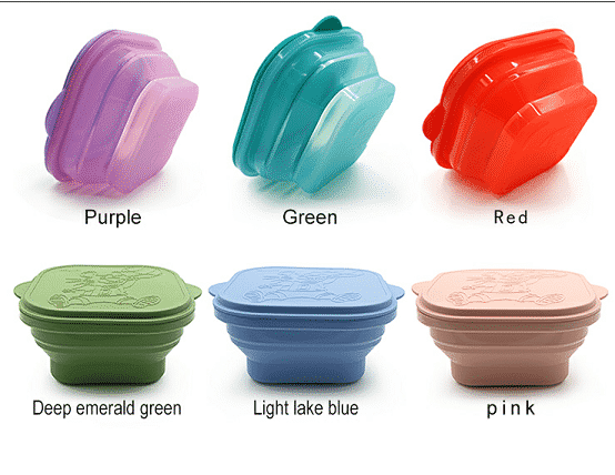 Custom Baby Collapsible Snack Container - Custom Silicone Baby Collapsible Snack Container - ZSR
