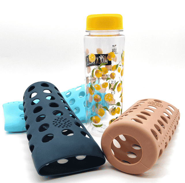 Silicone Glass Water Bottle Sleeves - Custom Silicone glass container sleeve - ZSR