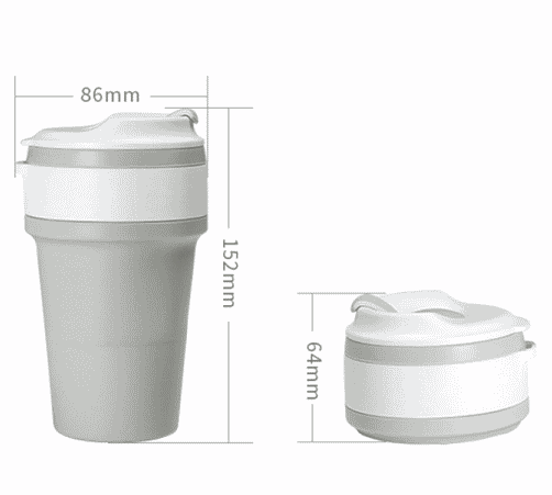 Silicone Travel Mug - Custom Silicone Collapsible Drink Tumbler - ZSR