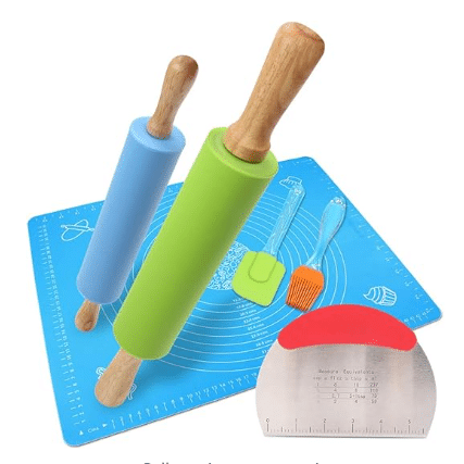 Custom Silicone rolling pin and mat set - Silicone Rolling Pin and Mat Set - ZSR