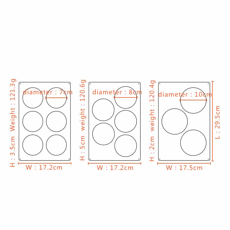 Stampo in silicone di diverse dimensioni - Stampi in silicone personalizzati - ZSR