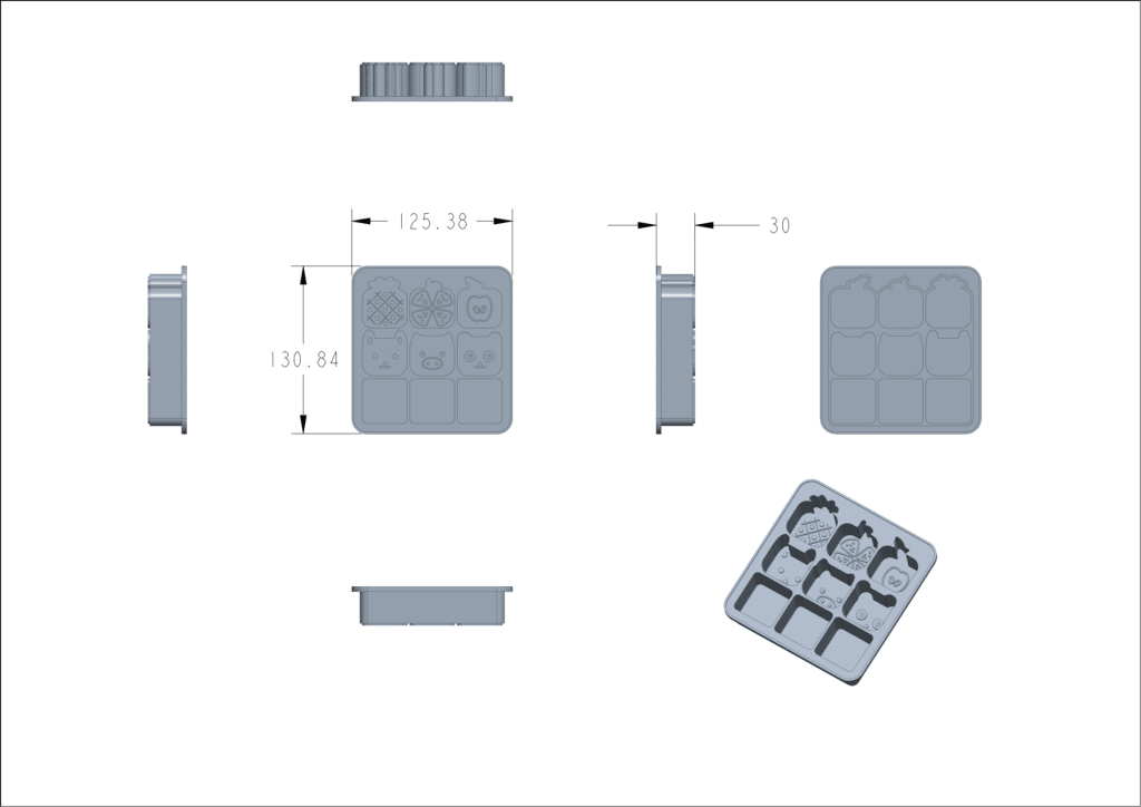 Tamaño y estructura del molde de silicona 00 - Moldes de silicona personalizados - ZSR