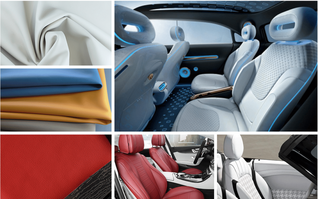 Silicone leather for car seat - vehicles upholstery - ZSR