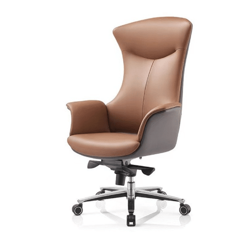 Brown silicone leather Office Chair - Office Chair Silicone Leather - ZSR