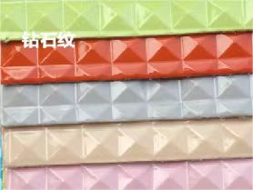 Diamond pattern silicone leather