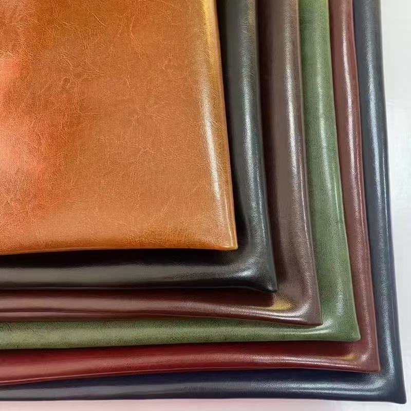 Oil wax pattern silicone leather