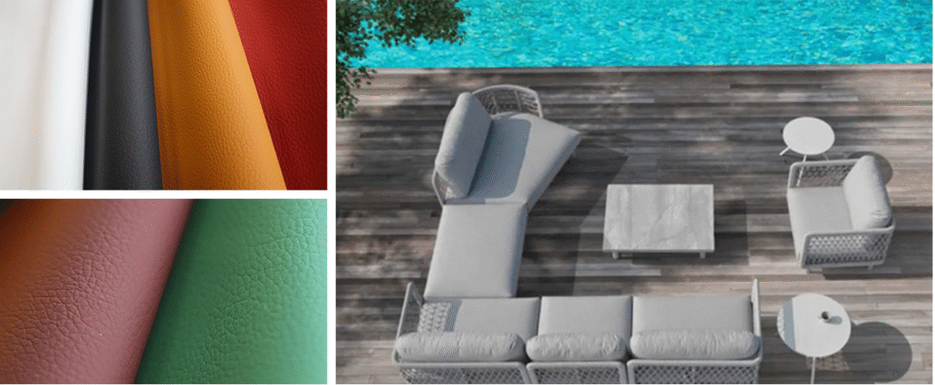 Silicone leather Outdoor Furniture - The silicone leather in Commercial and Office interior design and Construction - Z.S.R.