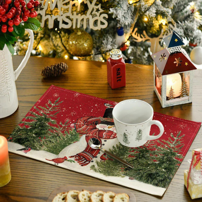 Christmas silicone leater placemats Manufacturer - Custom Christmas Silicone Leater Placemats - Z.S.R.