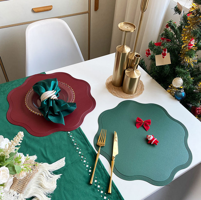 Christmas silicone leater placemats Molding factory - Custom Christmas Silicone Leater Placemats - Z.S.R.