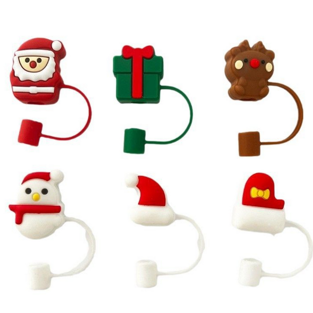 Christmas silicone straw caps Manufacturing - Custom Christmas Silicone Straw Caps - Z.S.R.