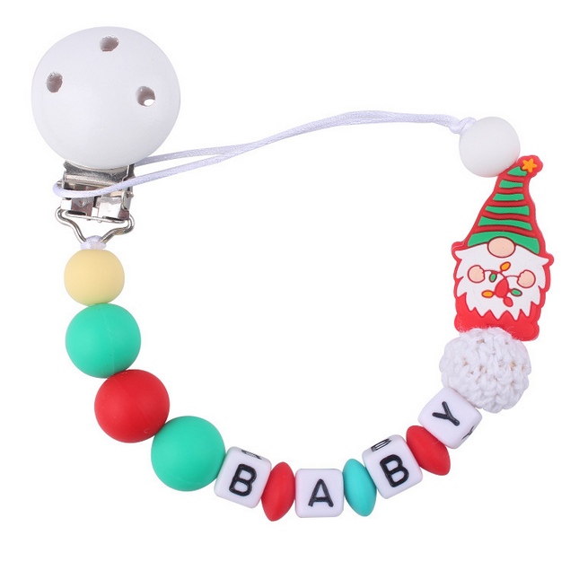 Customized Christmas silicone pacifier chains - Custom Christmas Silicone Pacifier Chains - Z.S.R.