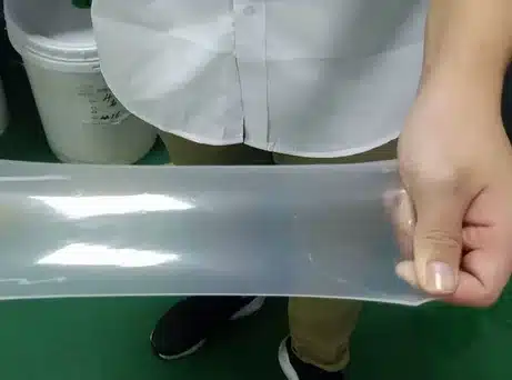 Liquid silica gel with high elastic tensile strength