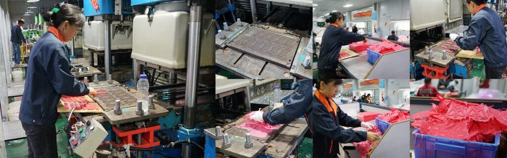 Silicone compression molding