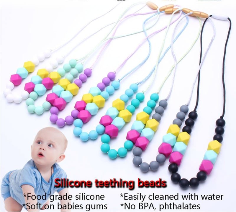 Different colors Silicone teething necklace - Silicone Necklaces - Z.S.R.