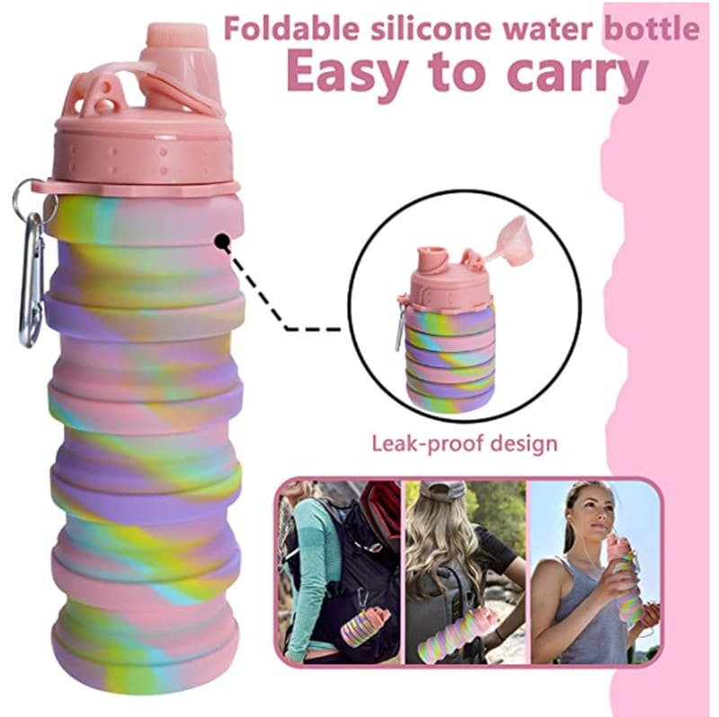 Marble color Collapsible water bottle Manufacturer - Silicone Bottles - Z.S.R.