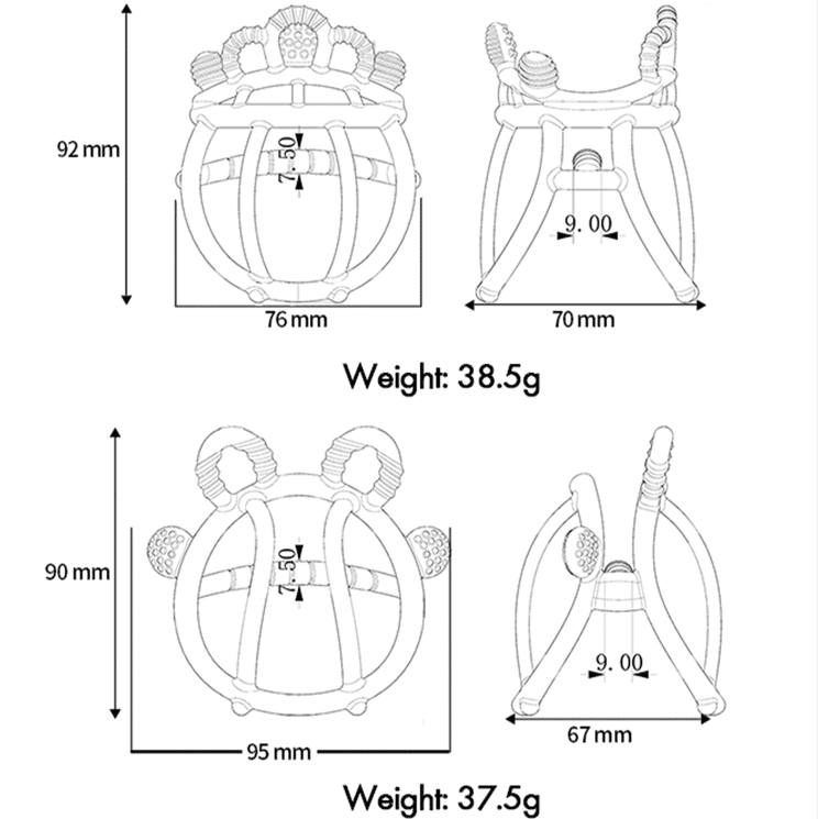 Silicone teether size - Silicone Teethers - Z.S.R.