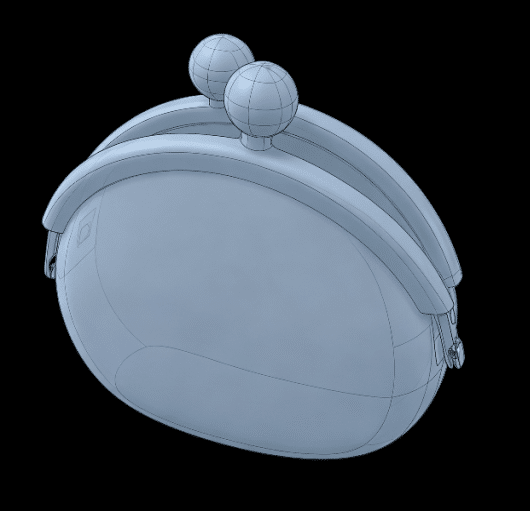 3D design of the purse - Custom Snap-Button Silicone Coin Purse | US 2022 Project - Z.S.R.