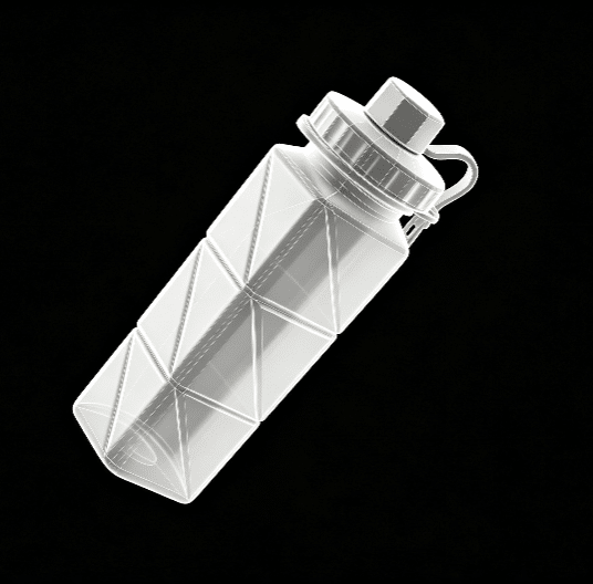 3D image of silicone water bottle - Custom Foldable Liquid Silicone Sports Water Bottle | US 2021 Project - Z.S.R.