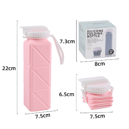 Custom silicone water bottle Manufacturer - Custom Foldable Liquid Silicone Sports Water Bottle | US 2021 Project - Z.S.R.