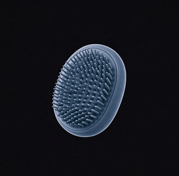 3D engineering drawing of silicone body brush