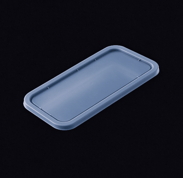 3D engineering drawing of silicone ice cube tray lid