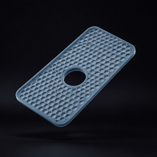 3D engineering drawing of silicone sink mat